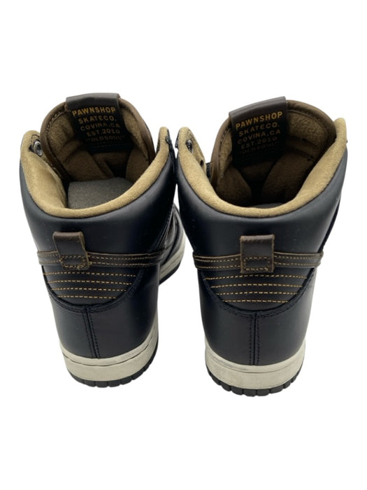 Nike Shoe Size 8.5 Brown, Black & Gold Leather Color Block Perforated Sneakers Brown, Black & Gold / 8.5