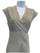 Chanel Size 36 Beige & Gray Cotton & Wool Sleeveless Boucle V Neck Mini Dress Beige & Gray / 36