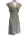 Chanel Size 36 Beige & Gray Cotton & Wool Sleeveless Boucle V Neck Mini Dress Beige & Gray / 36