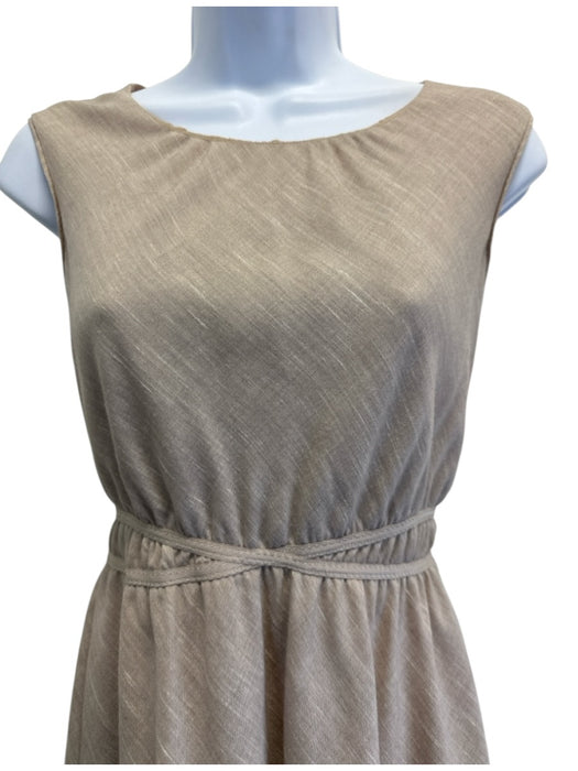 Louis Vuitton Size 36 Beige Wool & Polyamide Sleeveless Raw Hem Mini Dress Beige / 36