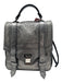 Proenza Schouler Silver & Black Leather silver tone hardware Textured Bag Silver & Black