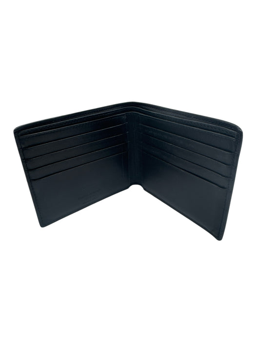 Saint Laurent Black & Multi Leather & Canvas Patch Detailing Bifold Wallets Black & Multi