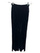 Zoran Size S Black Silk Wide Neck Cap Sleeve Elastic Waist Velvet Pant Set Black / S