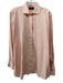 Hideoki Size Est M Orange Cotton Solid Button Up Men's Long Sleeve Shirt Orange / Est M