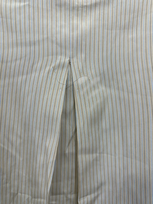 Kal Rieman Size 12 Tan & Blue Cotton Striped Button up Men's Long Sleeve Shirt Tan & Blue / 12