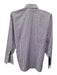 Hideoki Size Est M White & Purple Cotton Striped Button Up Long Sleeve Shirt White & Purple / Est M