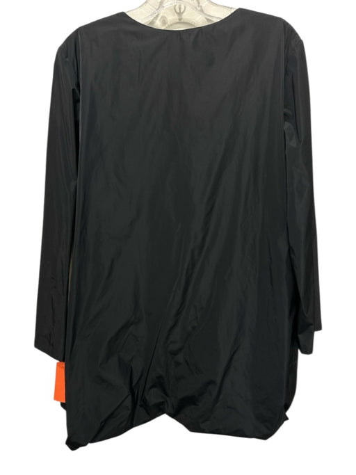 Planet Size 2 Black Nylon Long Sleeve Square Neck Bubble Hem Dress Black / 2