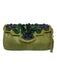 Sabbatha Green, Purple, Black Python Semi Precious Stone Owls Flap Clutch Bag Green, Purple, Black / Medium