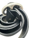 Orciani Black & Silver Sueded Leather Oval Buckle Belts Black & Silver / 95