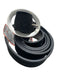 Orciani Black & Silver Sueded Leather Oval Buckle Belts Black & Silver / 95