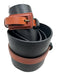 Lafayette 148 Black & Brown Leather Wide Rectangle buckle Belts Black & Brown / XL