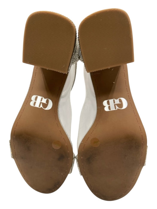 Gianni Bini Shoe Size 9 Silver & Multi Synthetic Rhinestone Block Heel Pumps Silver & Multi / 9