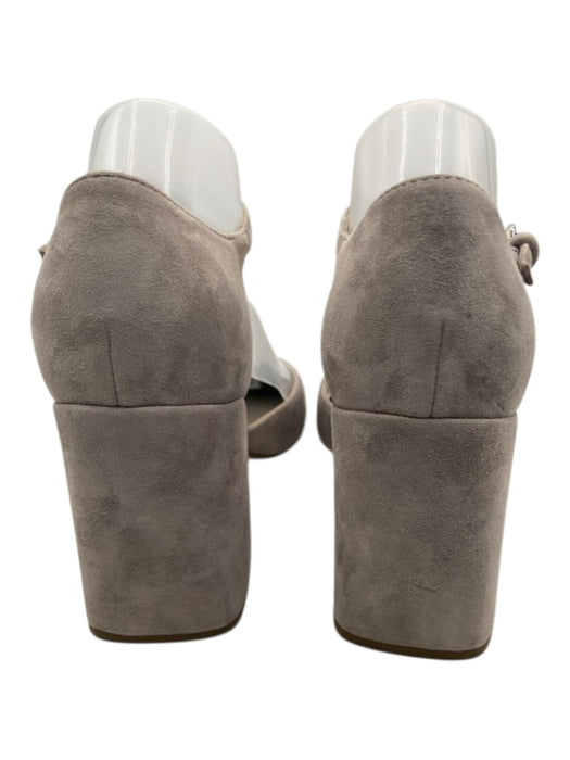 Marc Fisher Shoe Size 9 Grey Suede Mary Jane Block Heel Ankle Strap Pumps Grey / 9