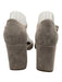Marc Fisher Shoe Size 9 Grey Suede Mary Jane Block Heel Ankle Strap Pumps Grey / 9