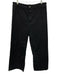 Antonio Melani Size 14 Black Cotton Blend Raw Edge High Rise Straight Leg Pants Black / 14