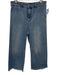 Antonio Melani Size 14 Light Wash Cotton Blend Raw Edge High Rise Wide Leg Pants Light Wash / 14