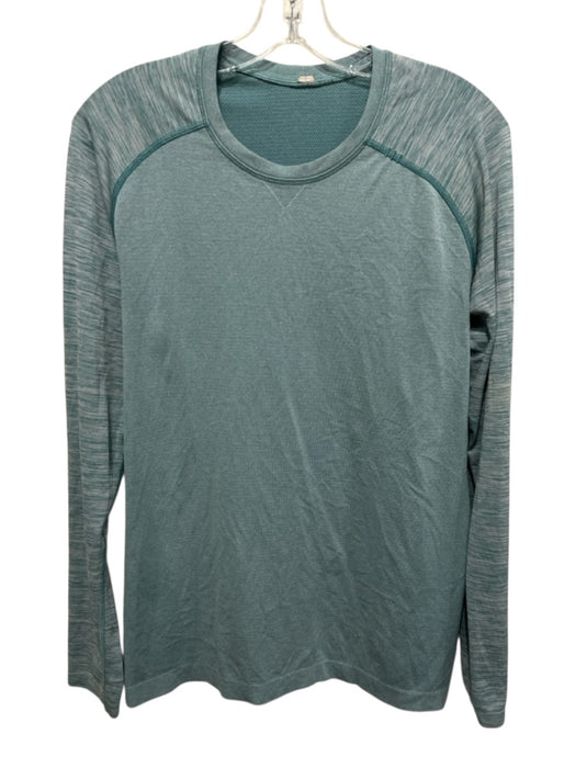 Lululemon Size Est M Light blue Synthetic Solid Athletic Men's Long Sleeve Shirt Light blue / Est M