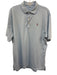 Peter Millar Size M Light Blue & White Synthetic Striped Polo Men's Short Sleeve Light Blue & White / M