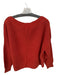 525 Size L Rust Cotton Long Sleeve Knit Boat Neck Shoulder Buttons Sweater Rust / L