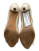 Chloe Shoe Size 40 Ivory Leather Gold hardware Pointed Toe Kitten Heel Flats Ivory / 40