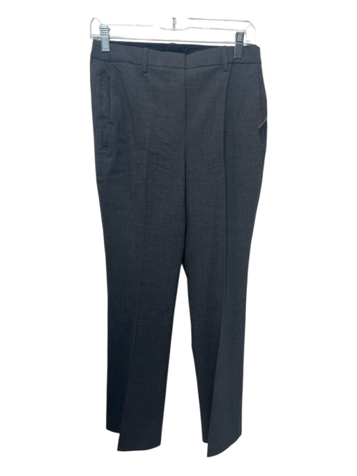 Theory Size 6 Dark Grey Trouser zip & hook closure Solid Straight Pants Dark Grey / 6