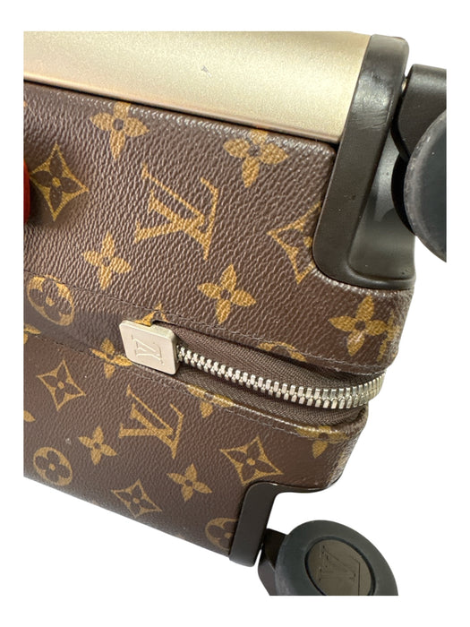 Louis Viuton Brown Print Coated Canvas Monogram Roller Luggage Brown Print