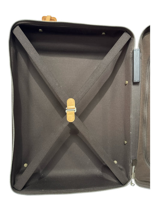 Louis Viuton Brown Print Coated Canvas Monogram Roller Luggage Brown Print