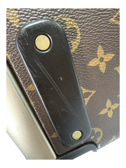 Louis Viuton Brown Print Coated Canvas Monogram Roller Luggage Brown Print