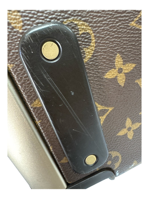 Louis Viuton Brown Print Coated Canvas Monogram Roller Luggage Brown Print