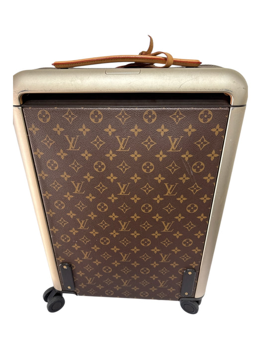 Louis Viuton Brown Print Coated Canvas Monogram Roller Luggage Brown Print