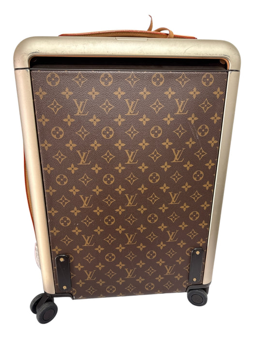 Louis Viuton Brown Print Coated Canvas Monogram Roller Luggage Brown Print