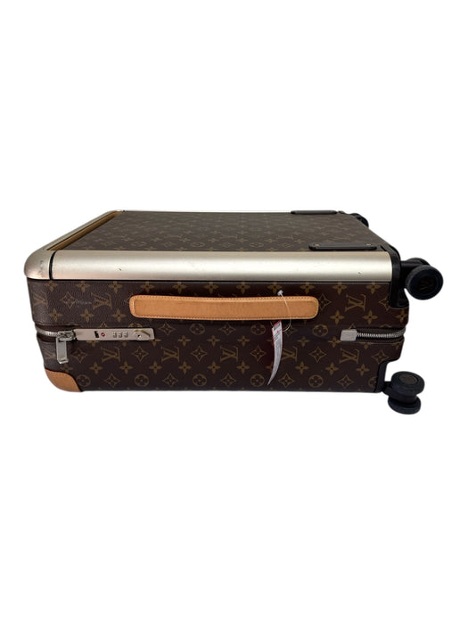 Louis Viuton Brown Print Coated Canvas Monogram Roller Luggage Brown Print