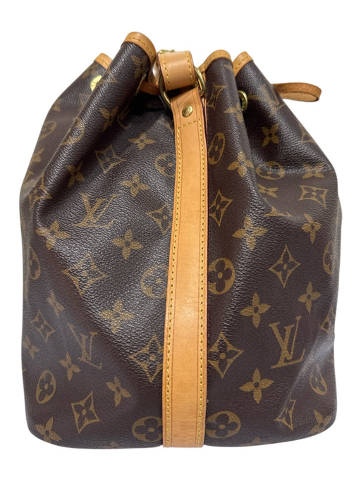 Louis Vuitton Brown Print Coated Canvas Monogram bucket Tie Top Bag Brown Print