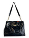 Michael Kors Black Leather Upper Square Gold Hardware Shoulder & Crossbody Bag Black / Large
