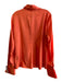Boston Proper Size 12 Orange Polyester Long Sleeve Collared Button Down Top Orange / 12