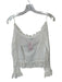 Rebecca Minkoff Size S White Cotton Eyelet Off the Shoulder Tie Detail Top White / S