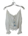 Rebecca Minkoff Size S White Cotton Eyelet Off the Shoulder Tie Detail Top White / S