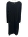 Eileen Fisher Size Medium Black Silk Long Sleeve Mixed Fabric Sheer Midi Dress Black / Medium
