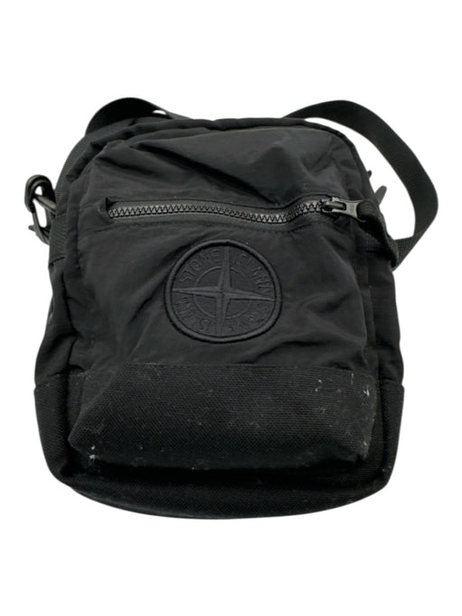 Stone Island Black Nylon Zip Close Crossbody Men's Bag Black