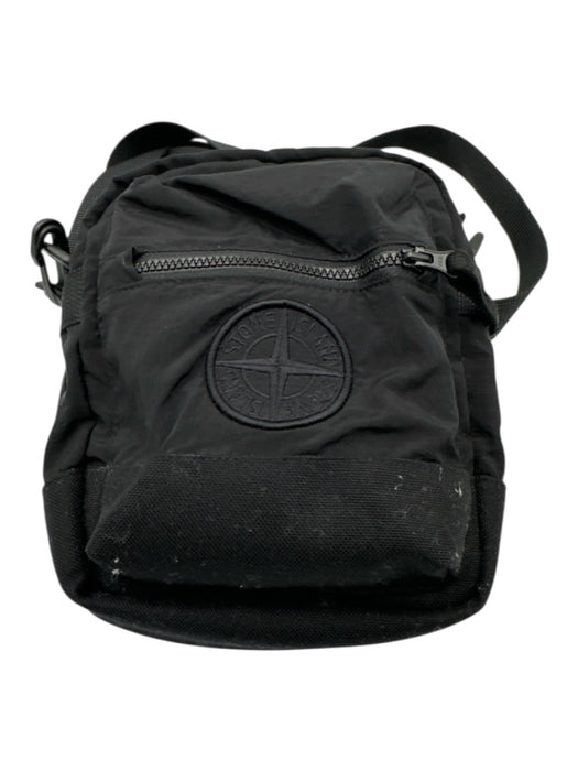 Stone Island Black Nylon Zip Close Crossbody Men's Bag Black