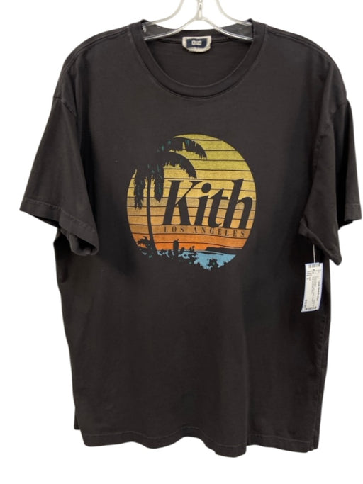 Kith Size L Gray & Multi-Color Cotton Graphic T Shirt Men's Short Sleeve Gray & Multi-Color / L