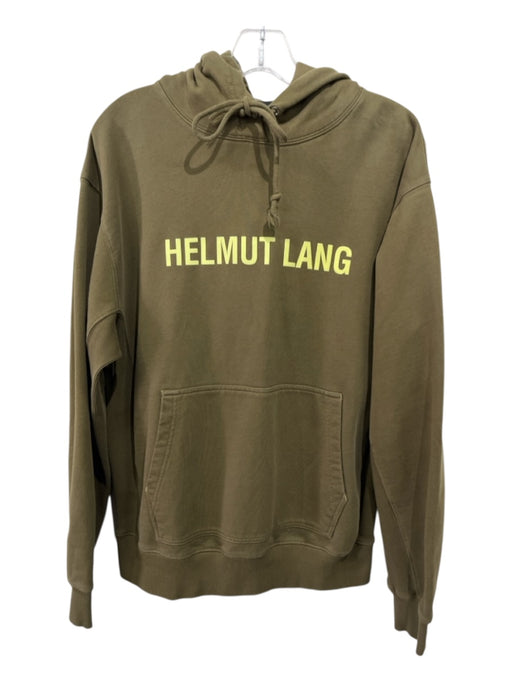 Helmut Lang Size L Olive Cotton logo Hoodie Men's Jacket Olive / L