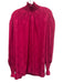Gucci Size 48 Pink Silk jaquard 1/4 Button Floral High Neck Top Pink / 48