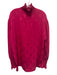 Gucci Size 48 Pink Silk jaquard 1/4 Button Floral High Neck Top Pink / 48