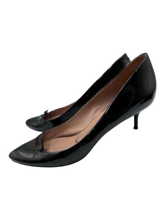 Gucci Shoe Size 39.5 Black Patent Leather Pointed Toe Bow Detail Pumps Black / 39.5
