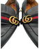 Gucci Shoe Size 39.5 Black Leather Pearl Embellishment Loafer Square Toe Shoes Black / 39.5