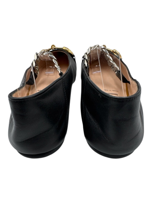 Gucci Shoe Size 40 Black Leather Pointed Toe Horse Bit Flare Chain Strap Shoes Black / 40