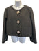 Gucci Size 48 / 12 / L Black Wool Blend Double Breast Square Buttons Crop Jacket Black / 48 / 12 / L