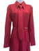 Gucci Size 46 Burgundy Silk Twill Horsebit Neck Tie Button Up & Collar Dress Burgundy / 46