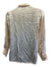 Gucci Size 48 / 12 / L Cream Silk & Viscose Satin covered buttons Collar Top Cream / 48 / 12 / L